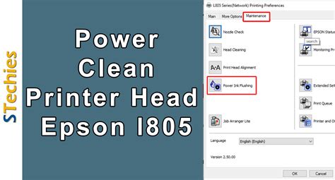 Power Flush/ Clean your Printer Head for Epson l805