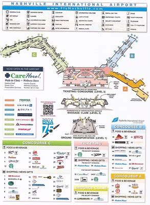 Nashville International Airport (BNA) terminal map - 2014 | Flickr