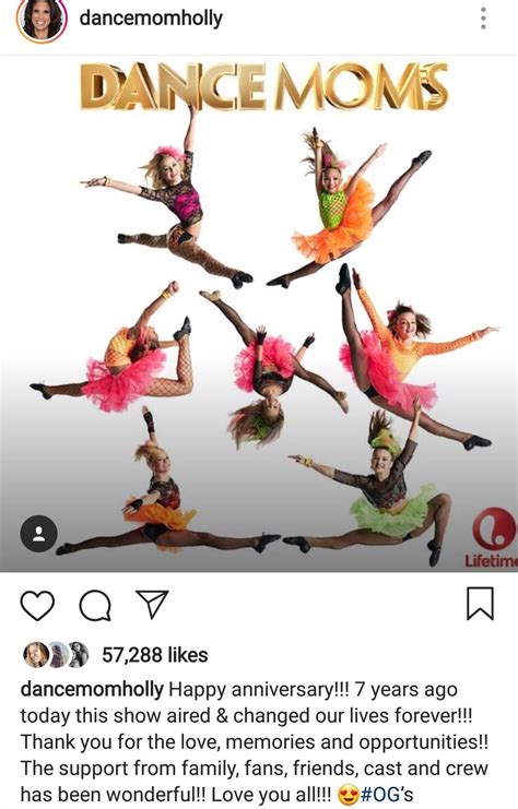 Holly celebrating the seventh anniversary of Dance Moms : r/dancemoms