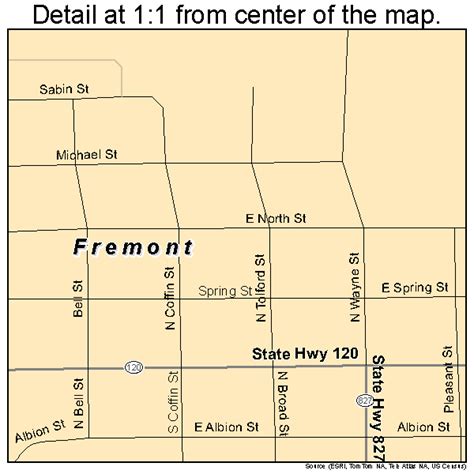 Fremont Indiana Street Map 1825882