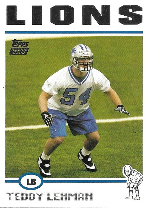 Teddy Lehman 2004 Topps Rookie #362 Detroit Lions Football Card