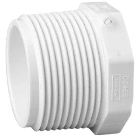 Schedule 40 PVC 2 Inch Threaded Plug | PlumbersStock