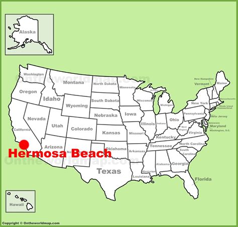 Hermosa Beach location on the U.S. Map - Ontheworldmap.com