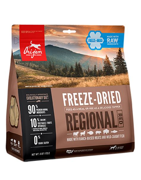 Orijen Dog Food Freeze Dried Regional Red - Pawtopia: Your Pet's Nutritionist