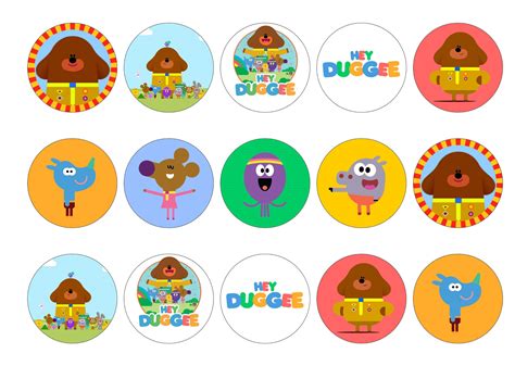 Hey Duggee Characters, Clipart, For Stickers, Digital File, Pdf, Jpeg ...