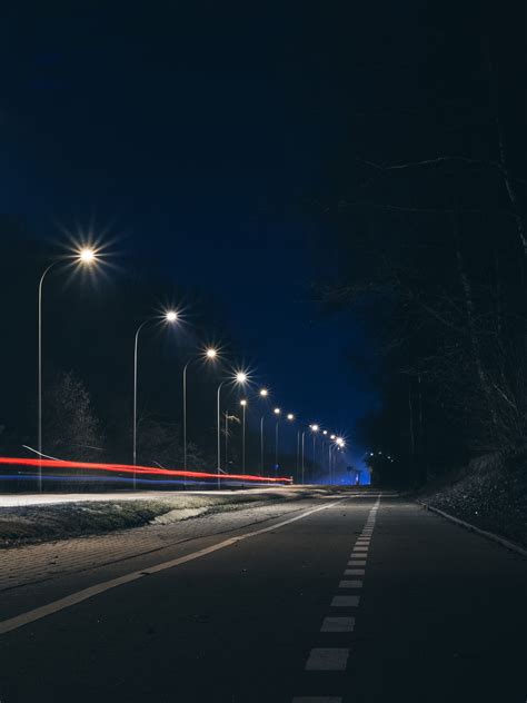 Free Images : road, night, highway, asphalt, dark, darkness, street ...