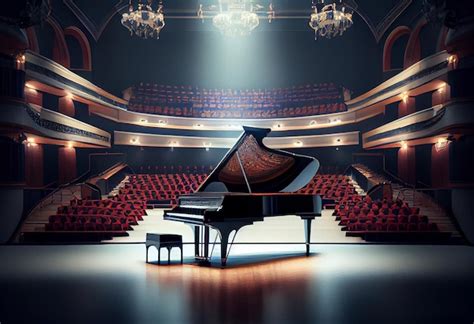 Premium Photo | Beautiful piano in concert hall