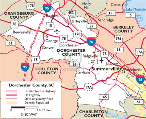 Maps of Dorchester County, South Carolina