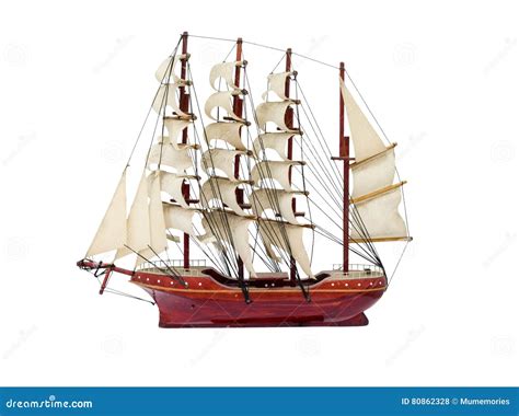 Barque Ship Gift Craft Model Wooden Stock Photo | CartoonDealer.com ...