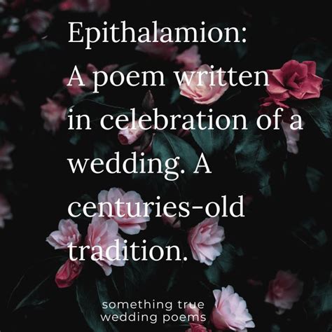 What is an epithalamion? And why should you have one for your wedding? | Wedding poems, Literary ...