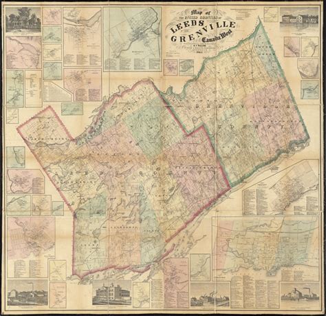 Map of the United Counties of Leeds and Grenville, Canada West - Digital Commonwealth