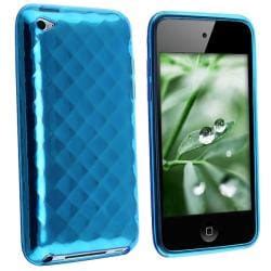 INSTEN Blue Diamond TPU iPod Case Cover for Apple iPod touch 4th Gen