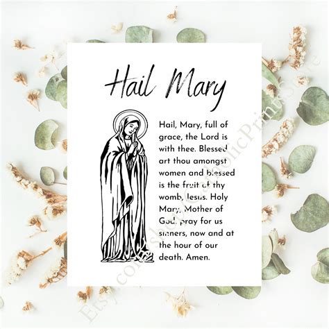 Printable Hail Mary Prayer