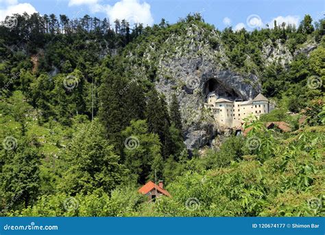 Castle in the Cliff Above the Precipice Stock Image - Image of history ...