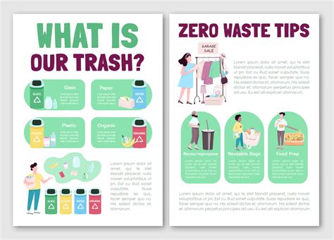 Zero waste lifestyle tips flat vector brochure template 3129235 Vector Art at Vecteezy