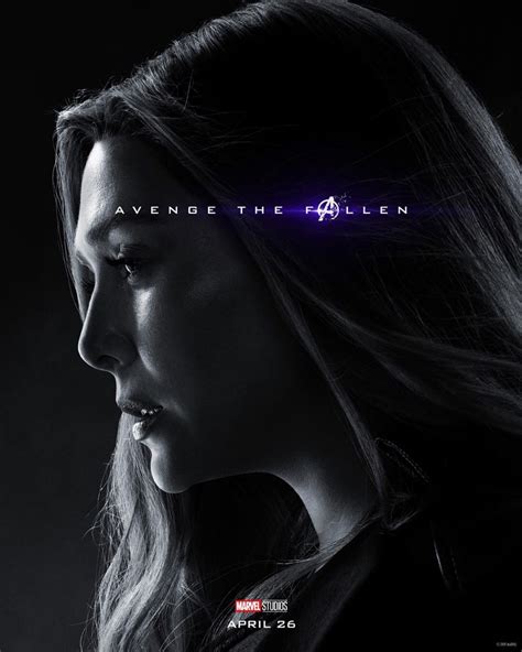 Elizabeth Olsen – Avengers: Endgame (2019) Promo Poster • CelebMafia