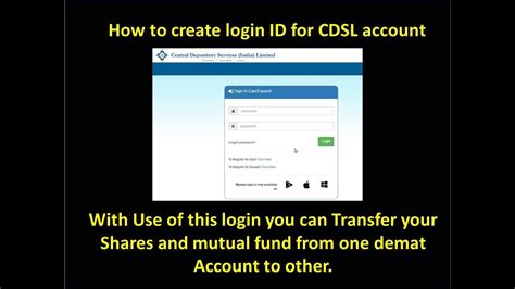 Create Login ID for CDSL Account - YouTube