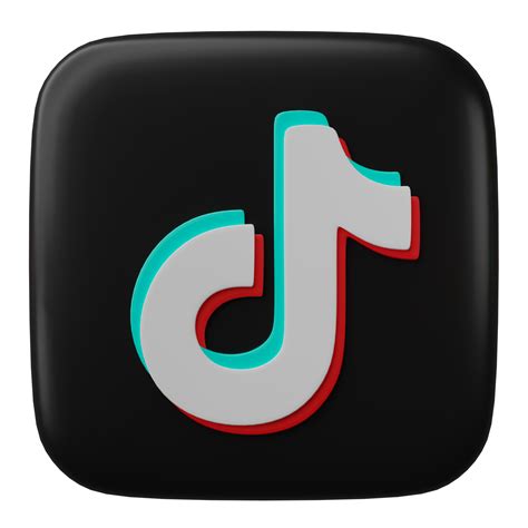 3D render, TikTok logo icon isolated on transparent background ...