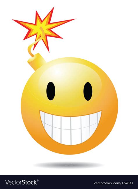 Smiley bomb Royalty Free Vector Image - VectorStock