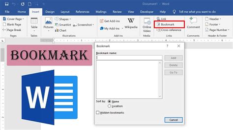 How to create Bookmarks in Microsoft Word - YouTube