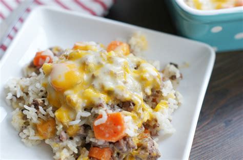 Cheesy Ground Beef and Rice Casserole – 5 Boys Baker