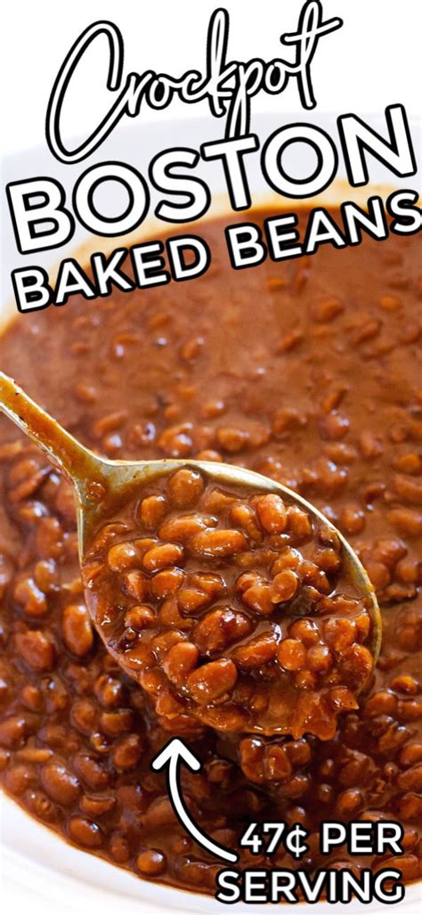 Crockpot Boston Baked Beans | Baked bean recipes, Baked beans, Homemade baked beans