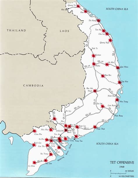 Vietnam War Map Of Battles