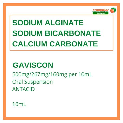 Gaviscon Liquid 500mg/267mg/160mg per 10mL | EmmaflorDrugStore