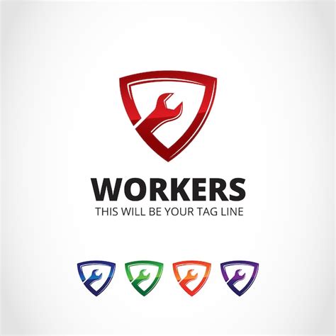 Free Vector | Work logo design