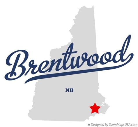 Map of Brentwood, NH, New Hampshire