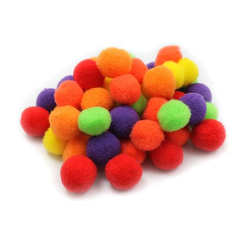 Pom-Poms - 1" - Hot Colors - 50/Bg - Walmart.com - Walmart.com