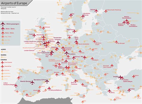 Airports of Europe map | Europe map, Map, Infographic map