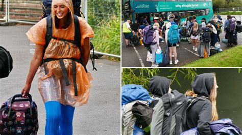 UK weather: Reading festival-goers don raincoats as Met Office warns of heavy showers this Bank ...