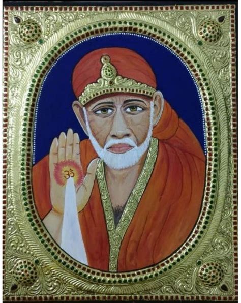 Shop – Traditional Thanjavur Painting of the Eternal God Shirdi Sai ...