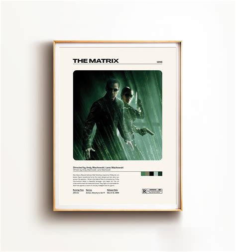 The Matrix Movie Poster Minimal Movie Print Retro Movie Wall | Etsy