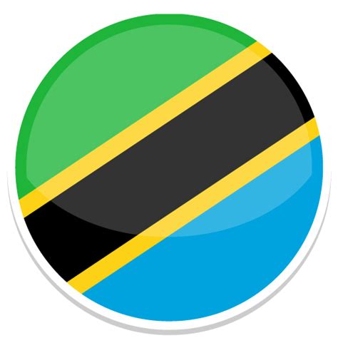 Tanzania Icon | Round World Flags Iconpack | Custom Icon Design