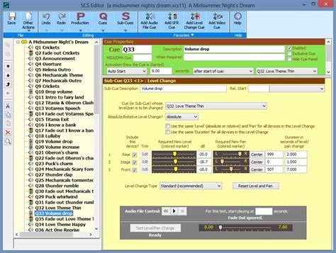 Show Cue System for theatre sound effects and music cues