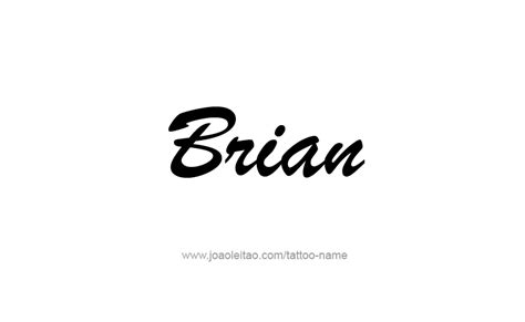 Brian Name Tattoo Designs