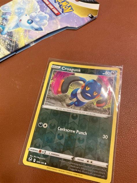 Croagunk Pokemon card shiny card, Hobbies & Toys, Toys & Games on Carousell