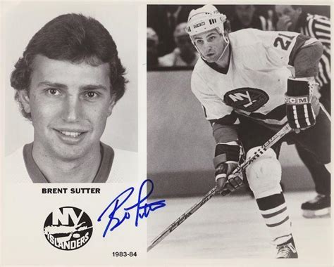 Signed Brent Sutter Photograph - 8X10 w COA