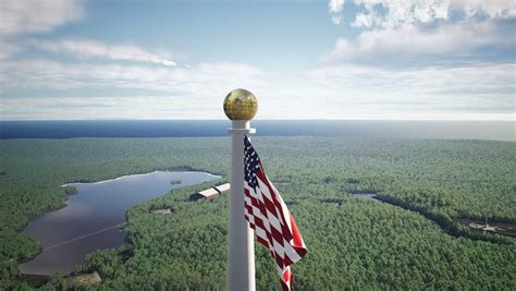 World's Tallest Flagpole: world record attempt in Columbia Falls, Maine