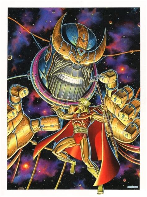 Adam Warlock vs Thanos - Giorgio Comolo Adam Warlock Marvel, Thanos ...