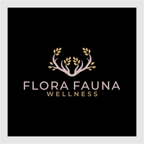 Premium Vector | Flora and fauna logo design