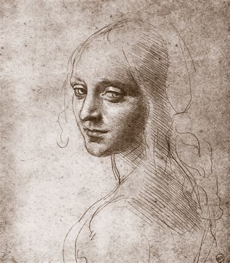 Head of A Girl Leonardo Da Vinci FINE ART PRINT, Antique Art Prints,da ...