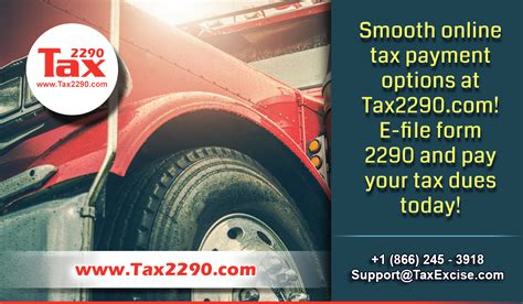 Pay your form 2290 taxes online through IRS-approved payment systems!