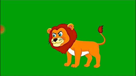 Green screen lion. no copyright claim. animated green screen - YouTube Cartoon Lion, Cartoon ...