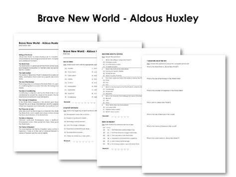 Brave New World - Aldous Huxley | Teaching Resources