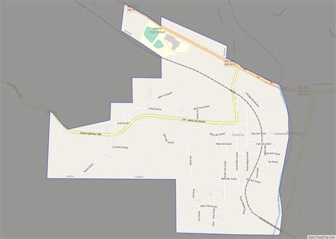 Map of Galena city, Missouri