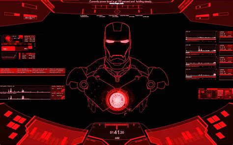 Free download Rainmeter Ironman red theme [1680x1050] for your Desktop ...