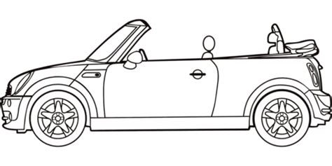 Mini Cooper Convertible Coloring page | Mini cooper convertible, Mini ...